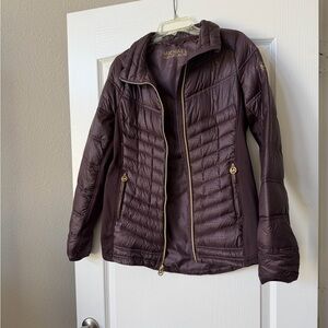 Michael Kors Women's Deep Wine Puffer Jacket